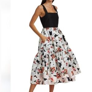 Tanya Taylor Gia fit and flare floral midi dress